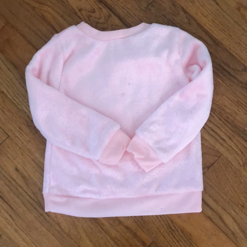 NWT Disney “Minnie” Pink Plush “Fur” Sequin Top - Picture 4 of 5